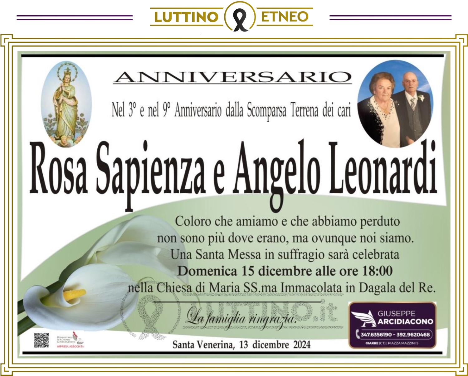 Rosa Sapienza e Angelo Leonardi 